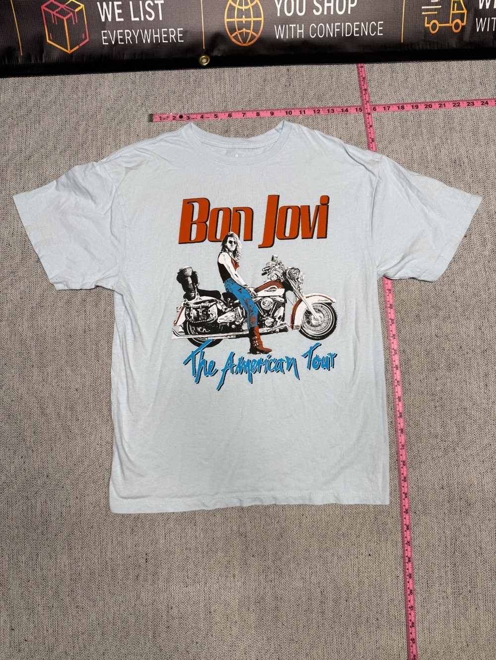 Bon Jovi The American Tour 2025 White T-Shirt XS